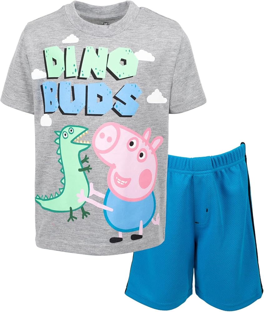 Peppa Pig Graphic T-Shirt & Mesh Shorts Set