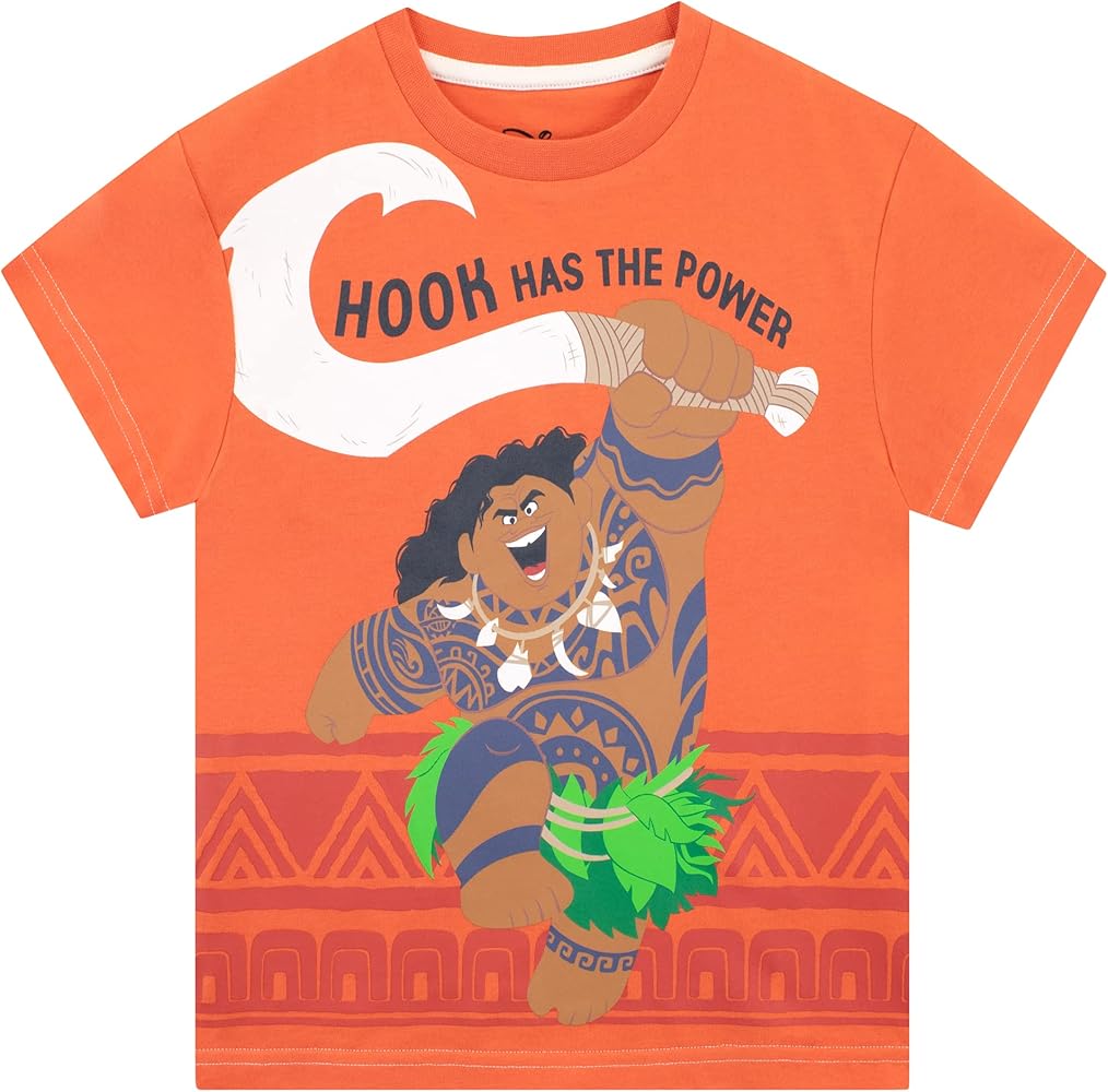 Disney Kids Moana T-Shirt Maui Short Sleeve Tee for Boys or Girls