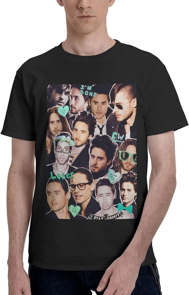 Jared Leto T Shirt Boys Soft and Lightweight Round Neckline Short Sleeve Cotton Graphic Tee Shirts Top