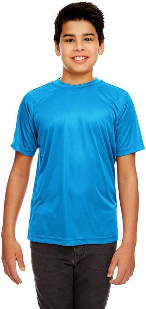 UltraClub boys Cool & Dry Sport Performance Interlock Tee(8420Y)-SAPPHIRE-XS