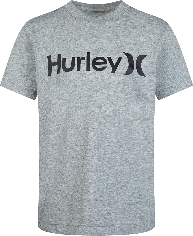 Hurley Boys' One and Only Graphic T-Shirt, Dark Grey Heather, 2T