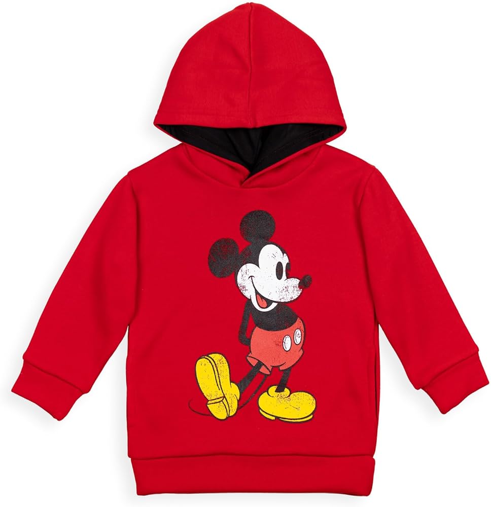 Disney Mickey Mouse Fleece Pullover Hoodie Toddler to Big Kid Sizes (2T - 18-20)