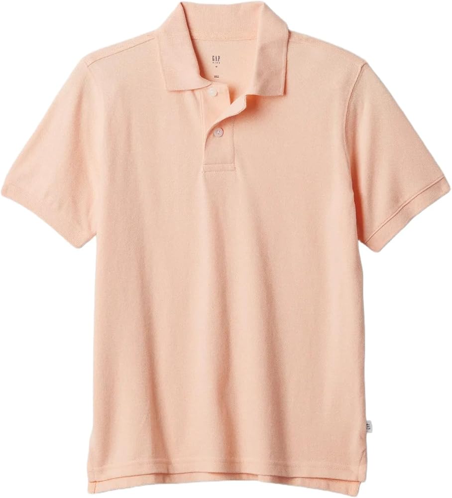 GAP Boys Short Sleeve Polo Peach Parfait XXL