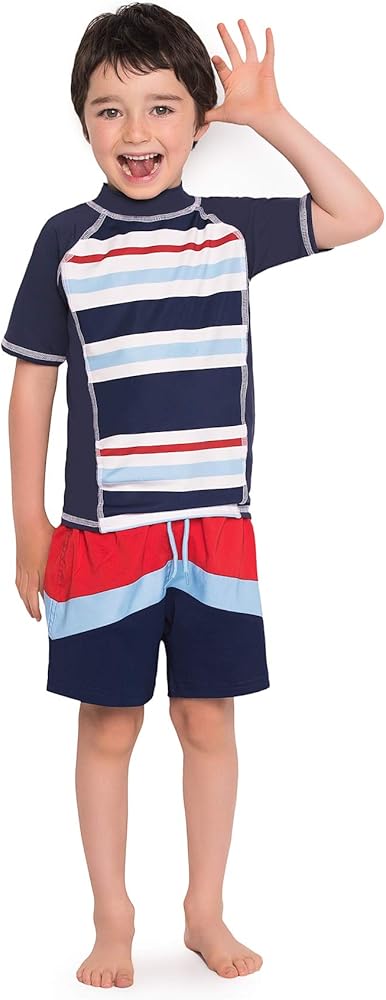 Boys' Long Sleeve Swim Set: Rashguard and Board Shorts