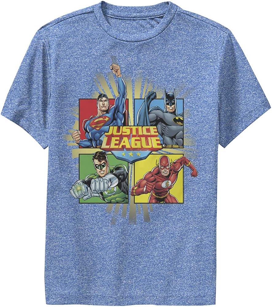 Warner Brothers Justice League Top Four Boys Short Sleeve Tee Shirt