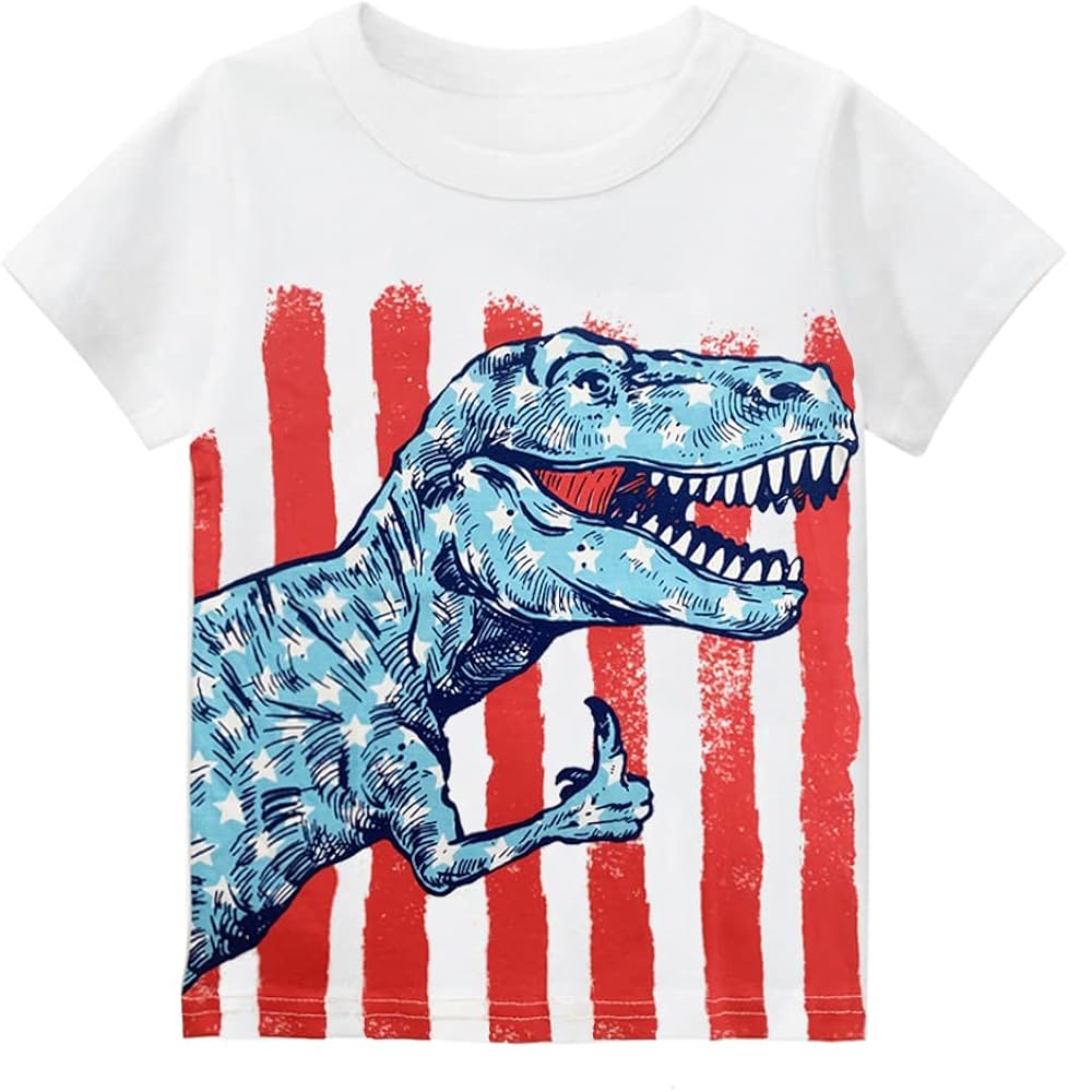 American Flag Shirt for Toddler Boy Girl 4th of July T-Shirt Kids Patriotic Tees Tops