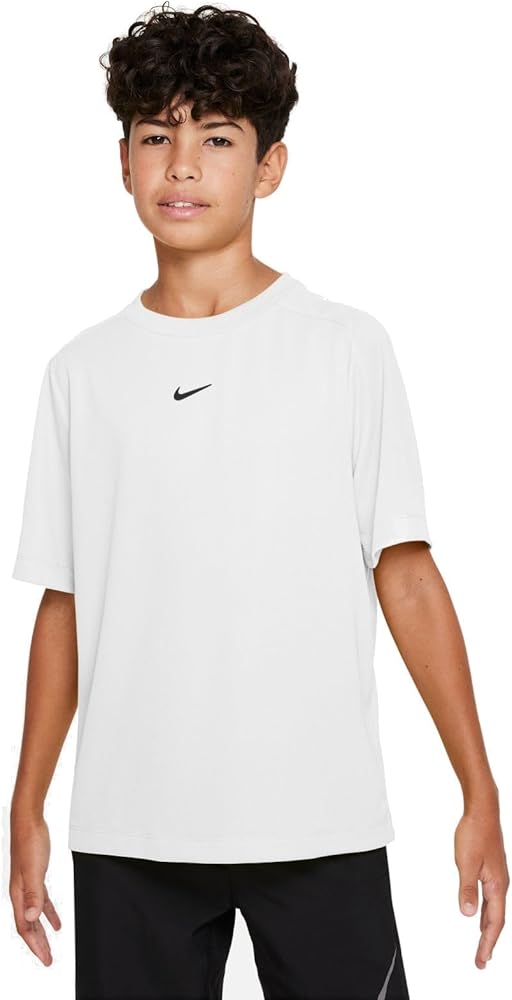 Nike Multi Big Kids' (Boys') Dri-FIT Training Top, Small-X-Large, White