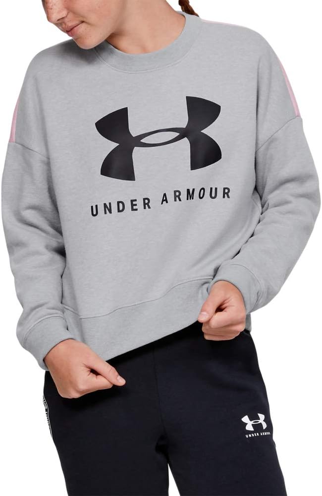 Under Armour Sportstyle Fleece Crew, Mod Gray Light Heather