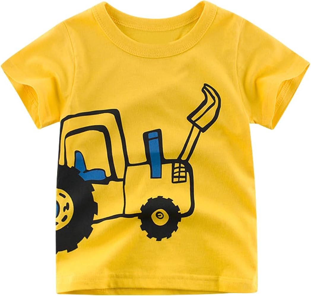 Toddler Boys Shirts Short-Sleeve Boys' Tops, Tees & Shirts Cotton Boys T Shirts Graphic Tees, 2T