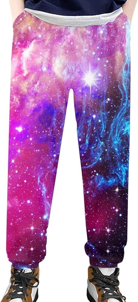 Galaxy Boys' Active Sweatpants, Girls Soft Sweatpant with Two Pockets, Kids Casual Active Jogger Pants (Size: 4-15)