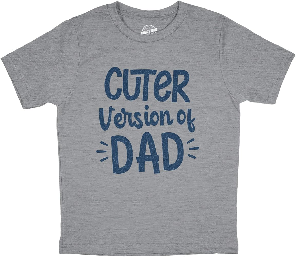 Youth Cuter Version of Dad Tshirt Funny Son Family Boy Graphic Novelty Tee