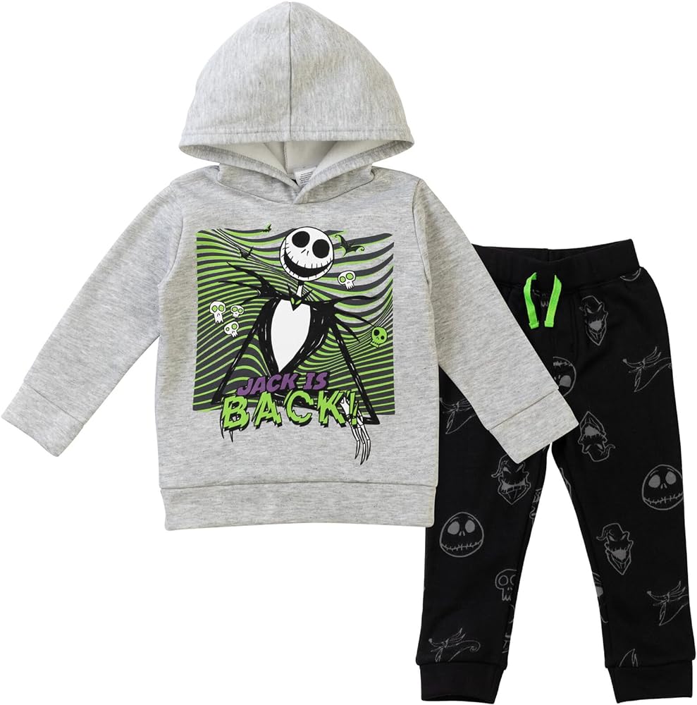 Disney Nightmare Before Christmas Fleece Hoodie and Pants Outfit Set Toddler to Big Kid