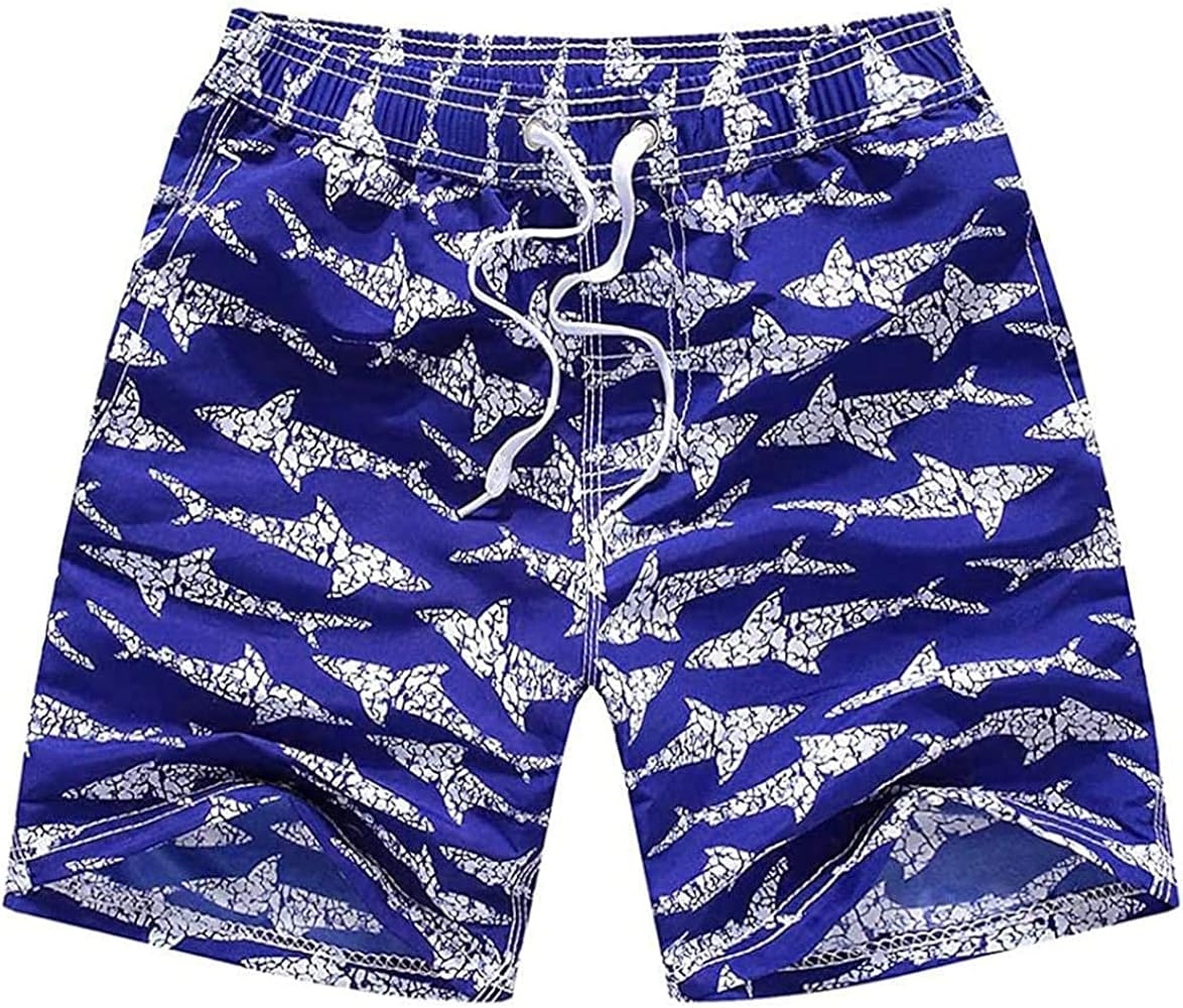 Boy Swim Trunks Drawstring Beach Swim Shorts Toddler Boys Swimsuit Kid Swimwear 2-7T