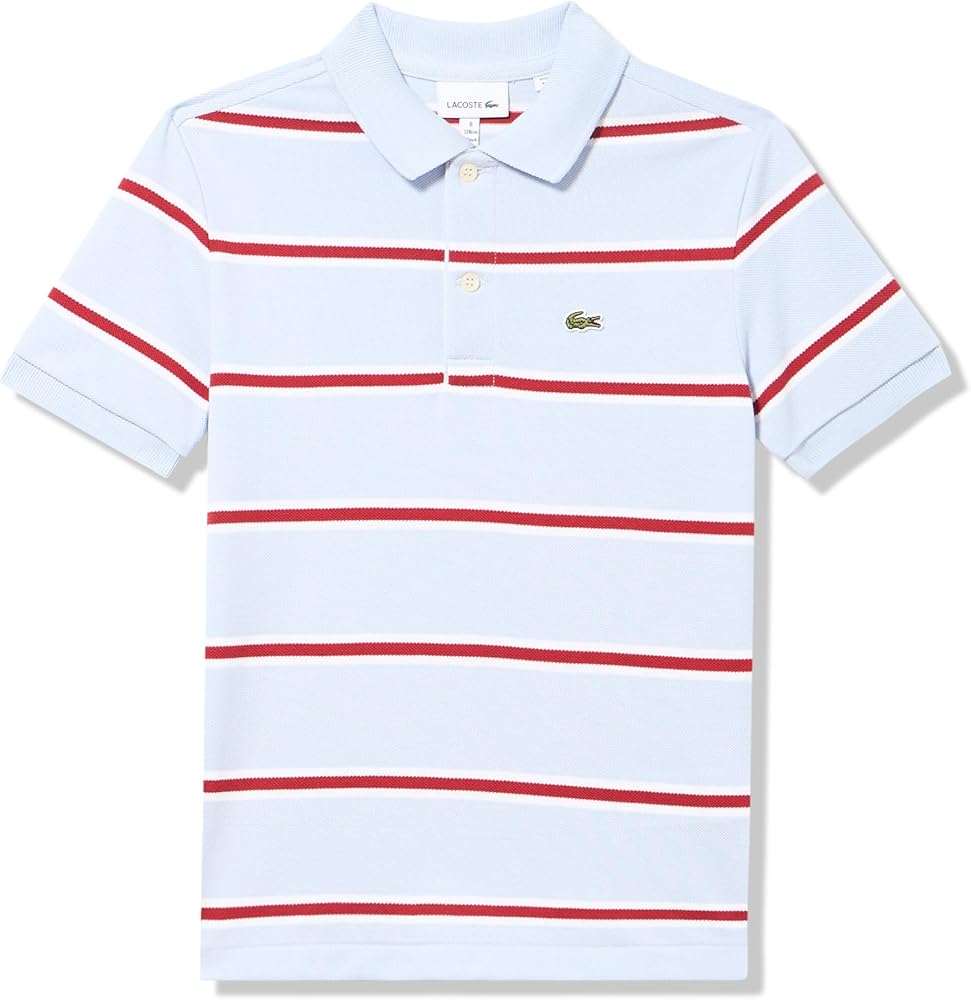 Lacoste Kids' Short Sleeve Striped Childrens Polo Shirt