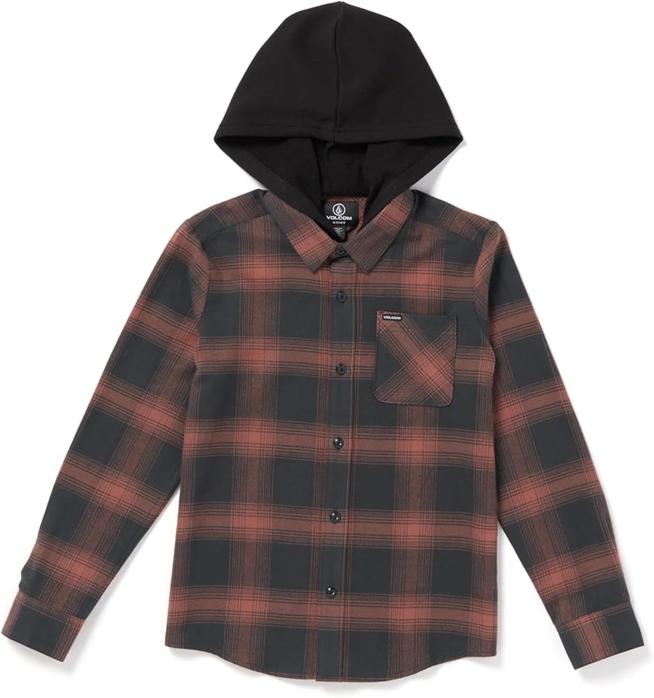 Volcom Boy's Netastone Hooded (Big Kids) Stealth LG (12 Years)