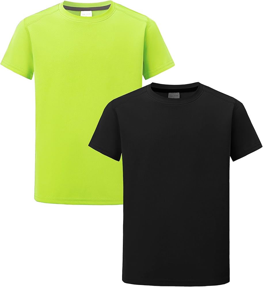 DaniChins Boys Athletic Short-Sleeve Shirt Active Mesh Tee Loose Sports T-shirt