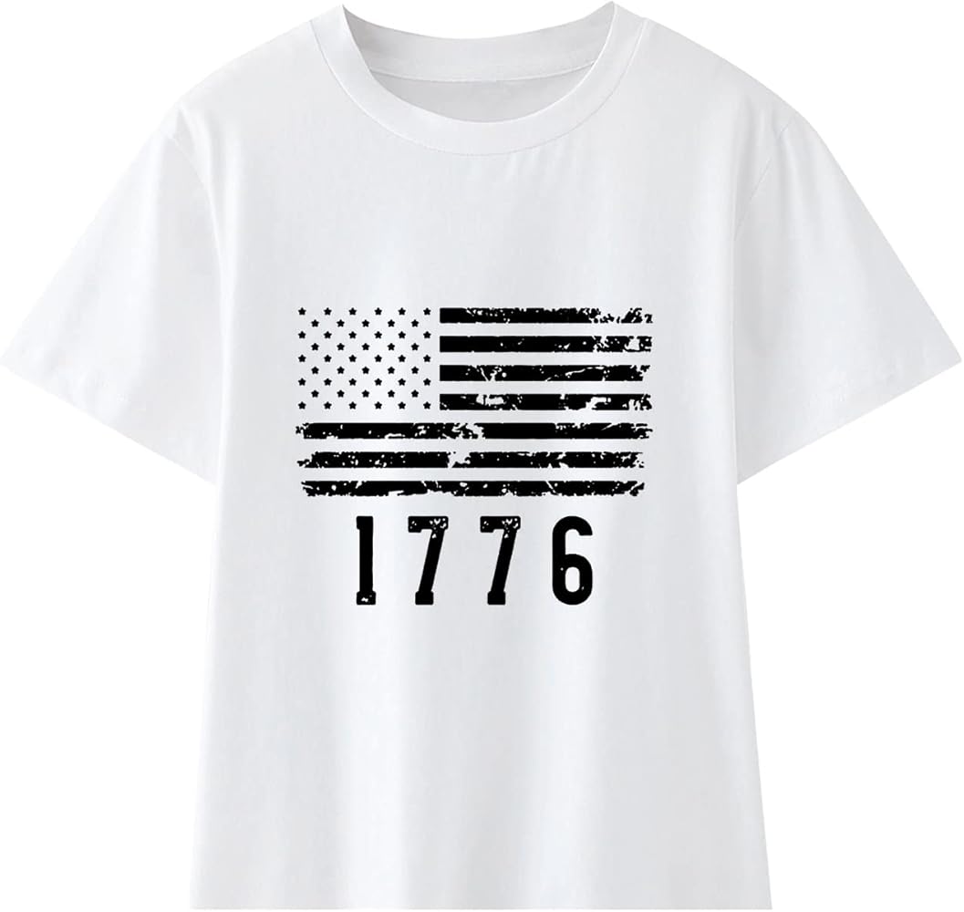 Boys Short Sleeve Hoodie Tee Summer Toddler Boys Girls Short Sleeve Independence Day Letter Prints T Shirt Tops Boy Shirt 5t