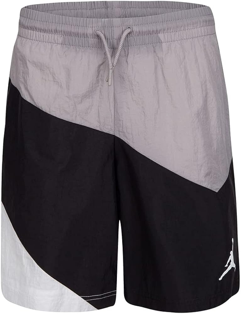 Jordan Jumpman Colorblock Boys Active Shorts Size M, Color: Ashed Grey/Hot Black/White-Grey