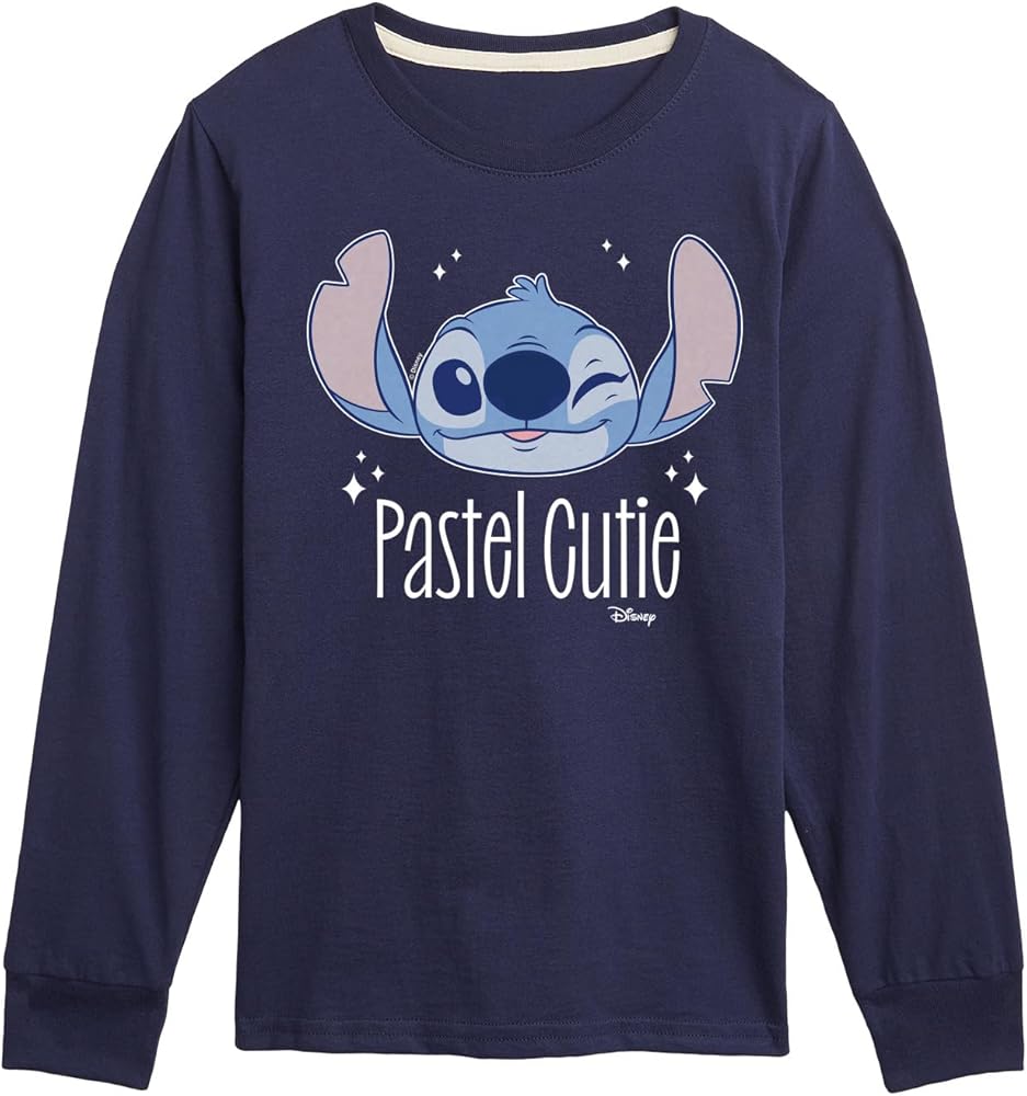 Disney - Lilo & Stitch - Pastel Cutie - Toddler & Youth Long Sleeve Graphic T-Shirt