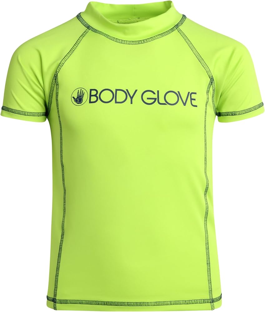 Body Glove Boys' Rash Guard Shirt - UPF 50+ Quick Dry Sun and Sand Protection Swim Shirt - Swimwear for Kids (5-14)