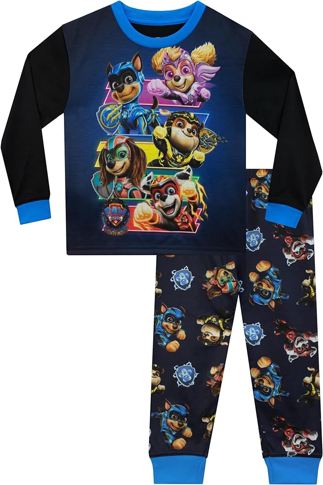 Paw Patrol Pajamas | The Mighty Movie Pajamas For Boys | Marshall Chase And Skye PJs For Kids | Official Movie Merchandise