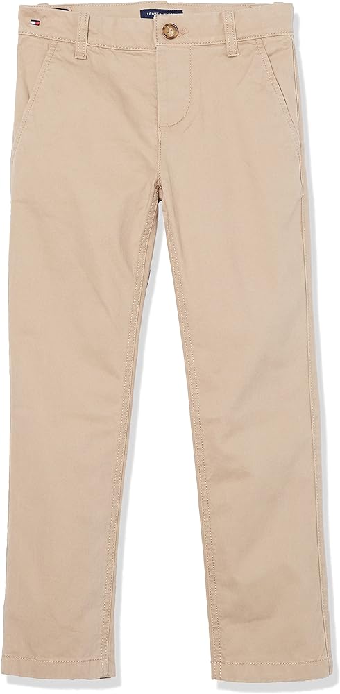 Tommy Hilfiger Boy's Adaptive Chino Pants Stretch Adjustable Waist Velcro Magnet Buttons