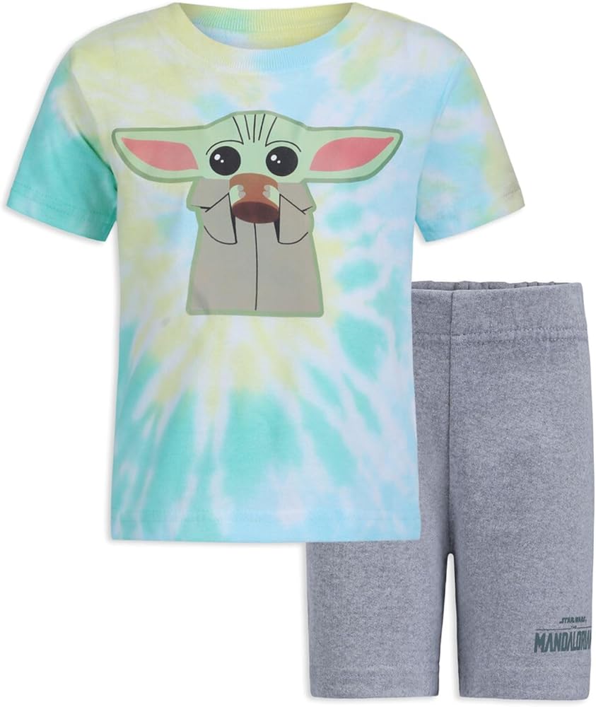 STAR WARS Grogu Boys T-Shirt and Short Set for Toddler and Little Kids