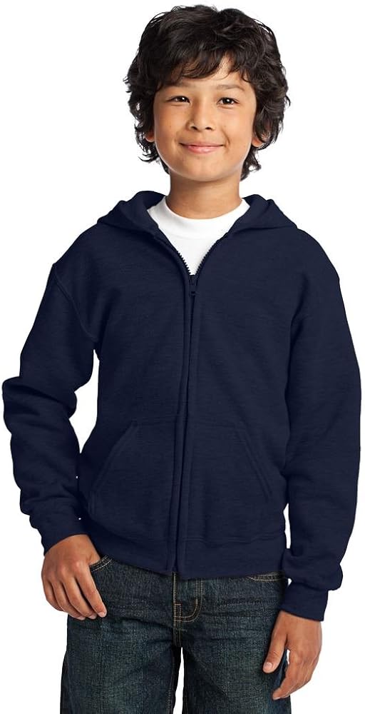 Gildan Youth Heavy Blend Full Zip Hooded Sweatshirt G186B