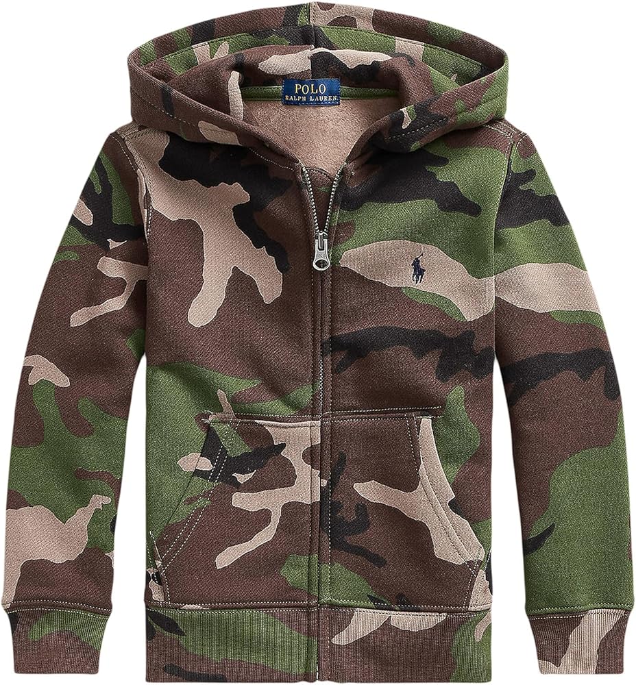 POLO RALPH LAUREN Boys' Camo Fleece Full Zip Hoodie (Little Kids)