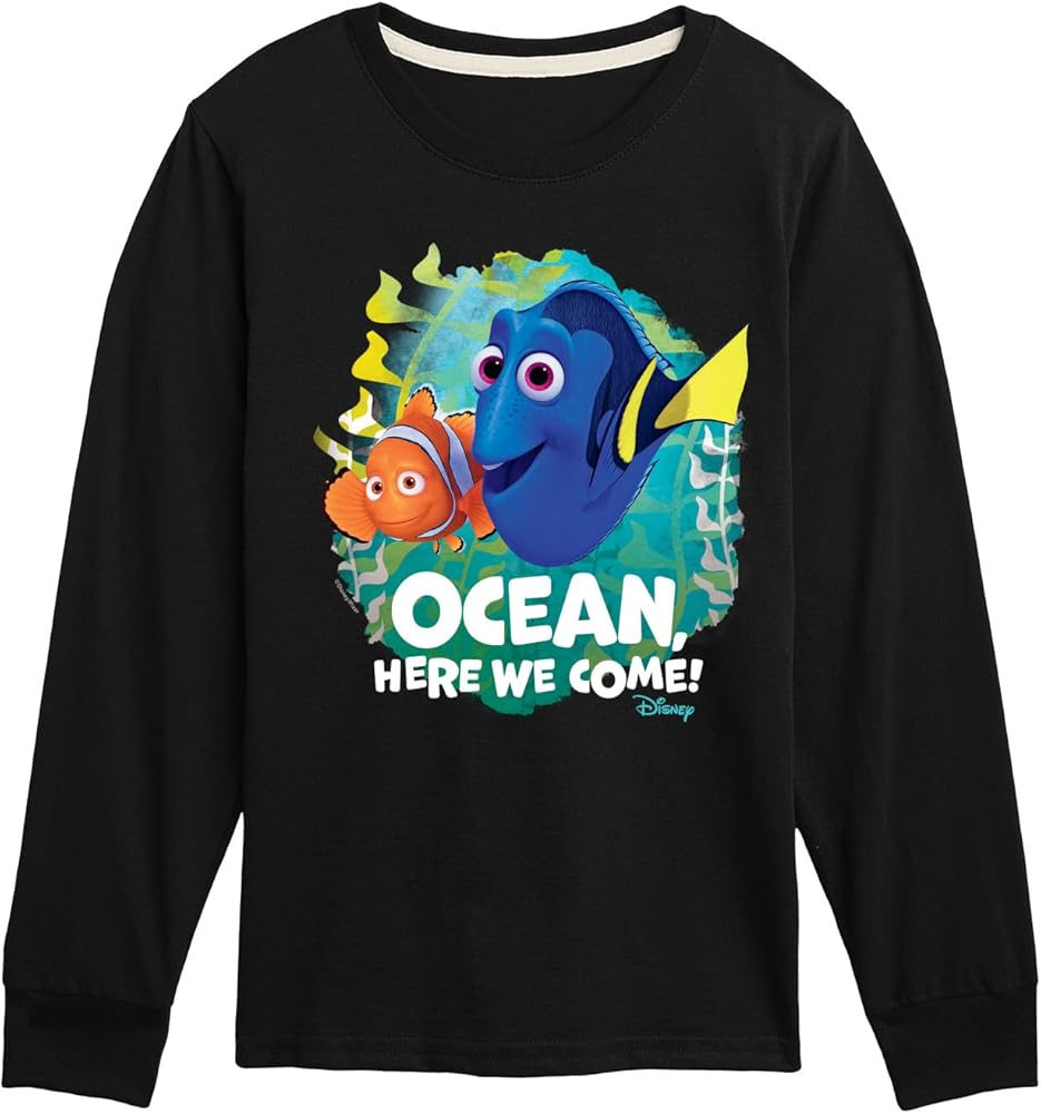 Disney Finding Dory - Ocean Here We Come - Toddler & Youth Long Sleeve Graphic T-Shirt