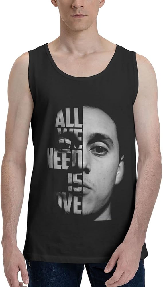 Canserbero Mens Tank Top Cotton Athletic Sleeveless T-Shirts Vest