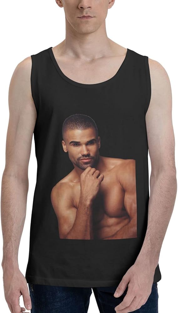 Shemar Moore Tank Top Men's Summer Sleeveless Tee Cool Workout Swim Beach Shirts for Bodybuilding Gym Fitness Training