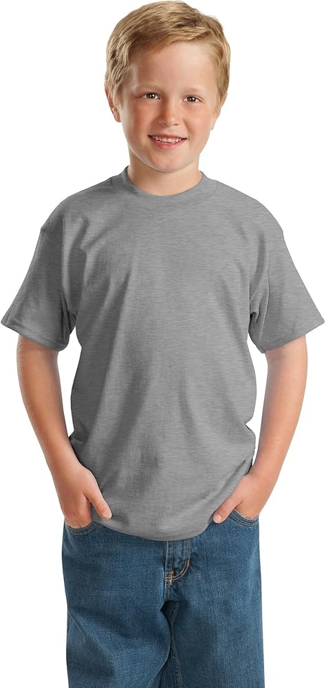 Hanes boys ComfortBlend EcoSmart Crewneck(5370)-LIGHT STEEL-XS