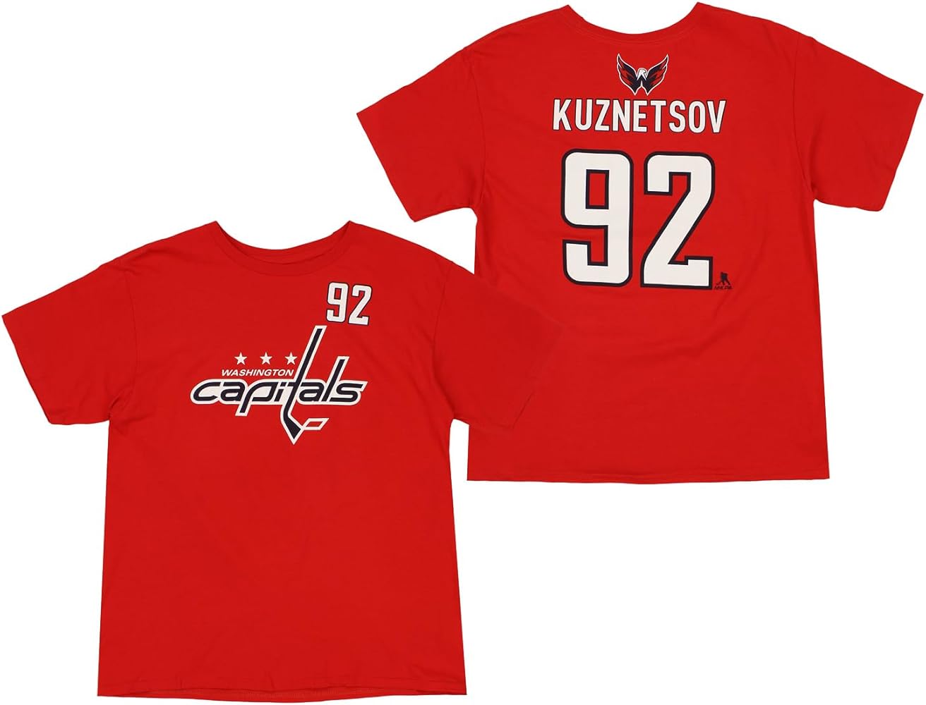 Outerstuff NHL Washington Capitals Kuznetsov EVGENY Boys Youth, Ages 8 to 20, Short Sleeve Player Tee