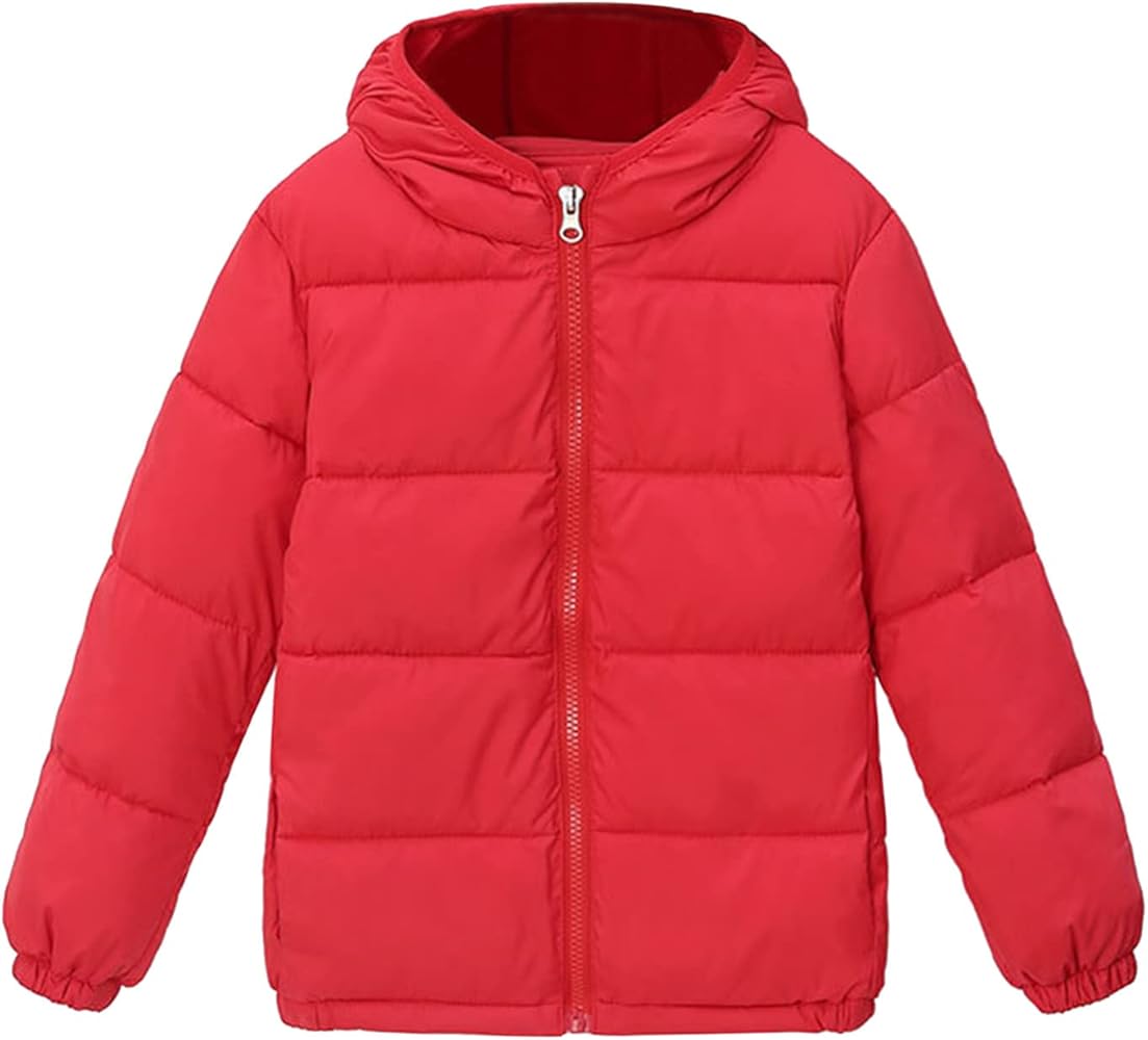 6 Jacket Boys Boys Girls Winter Warm Outerwear Solid Coats Hooded Down Fill Outwear 5t Boys