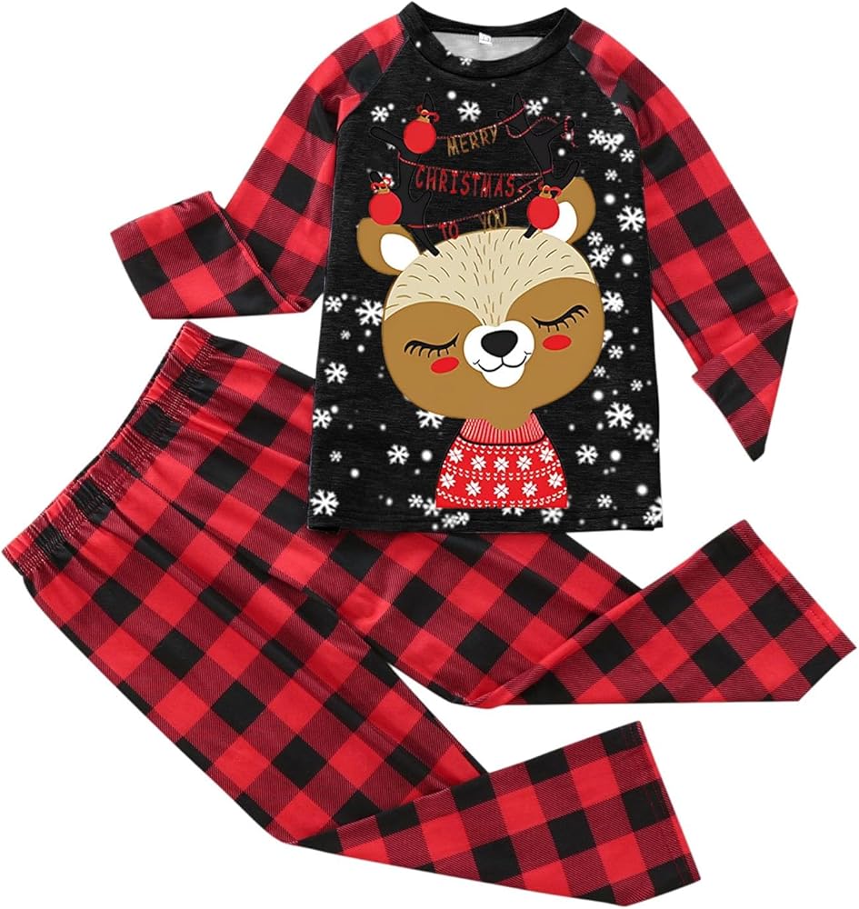 Matching Family Pajamas Christmas Pajamas Fit Family Pajama Set Long Sleeve T Shirt And Pants Pajama Set Dad Adult