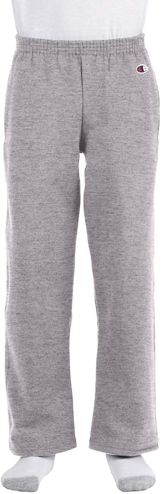 Champion Youth Eco 9 oz, 50/50 Open-Bottom Pants S LIGHT STEEL