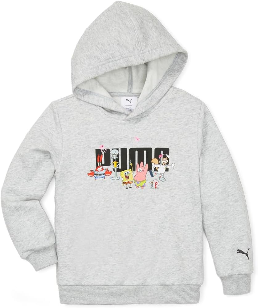 PUMA Kids Boys Graphic Long Sleeve Hoodie X Sponge Casual Outerwear Casual - Grey