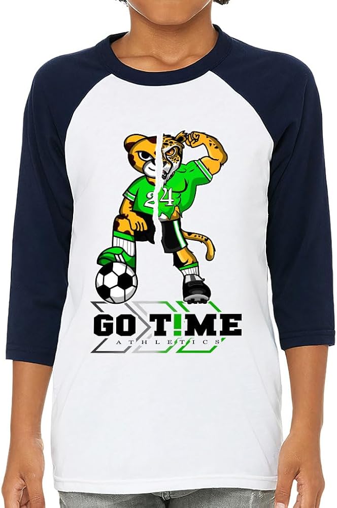 Go Time Athletics Cheetah Kids' Baseball T-Shirt - Boy Clothing - Boy Gift