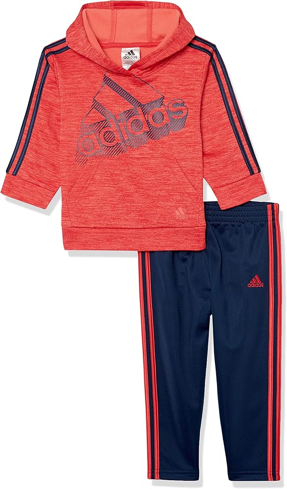 adidas boys 2-piece Hooded Pullover Pant Set