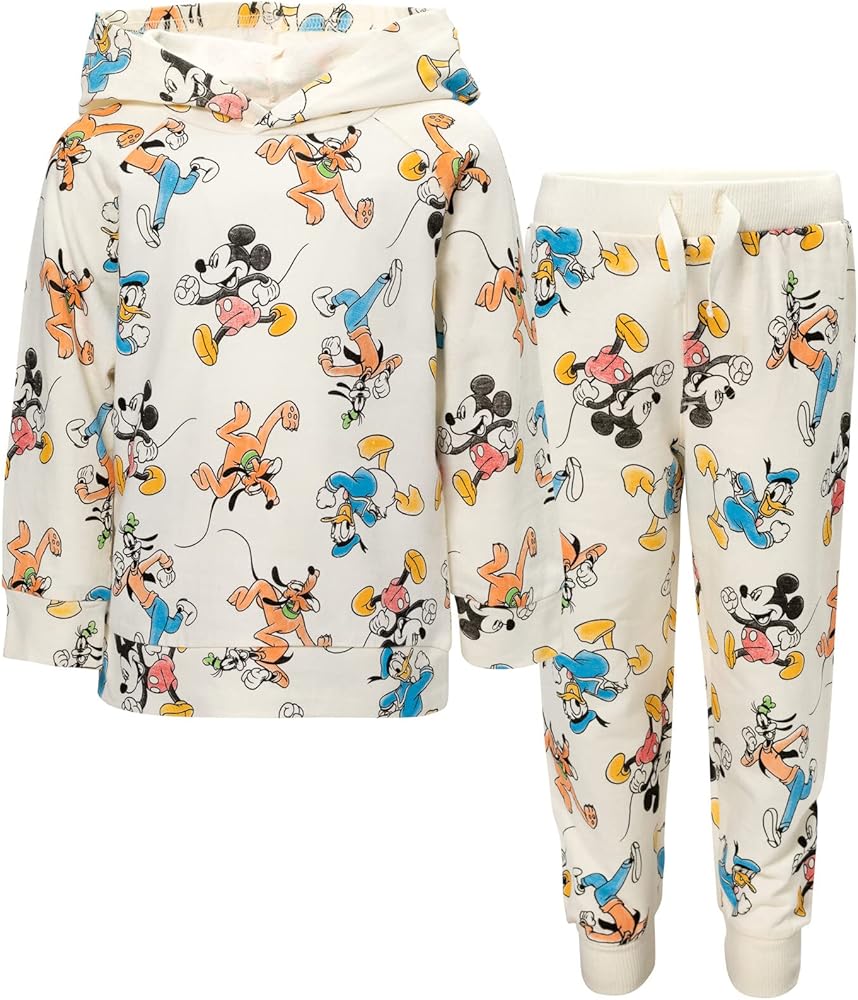 Disney Mickey Mouse Donald Duck Goofy Pluto French Terry Pullover Hoodie and Set Infant to Big Kid