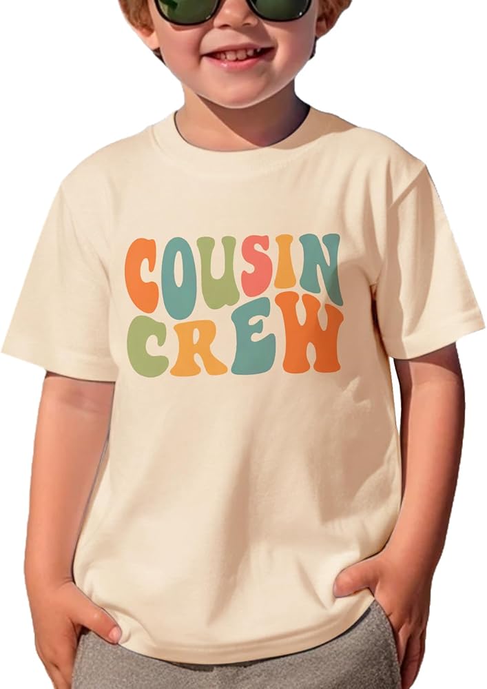 Toddler Cousin Crew T-Shirt Big Cousin Crewneck Pullover Tee Baby Girl Boy Short Sleeve Casual Unisex Summer Tops