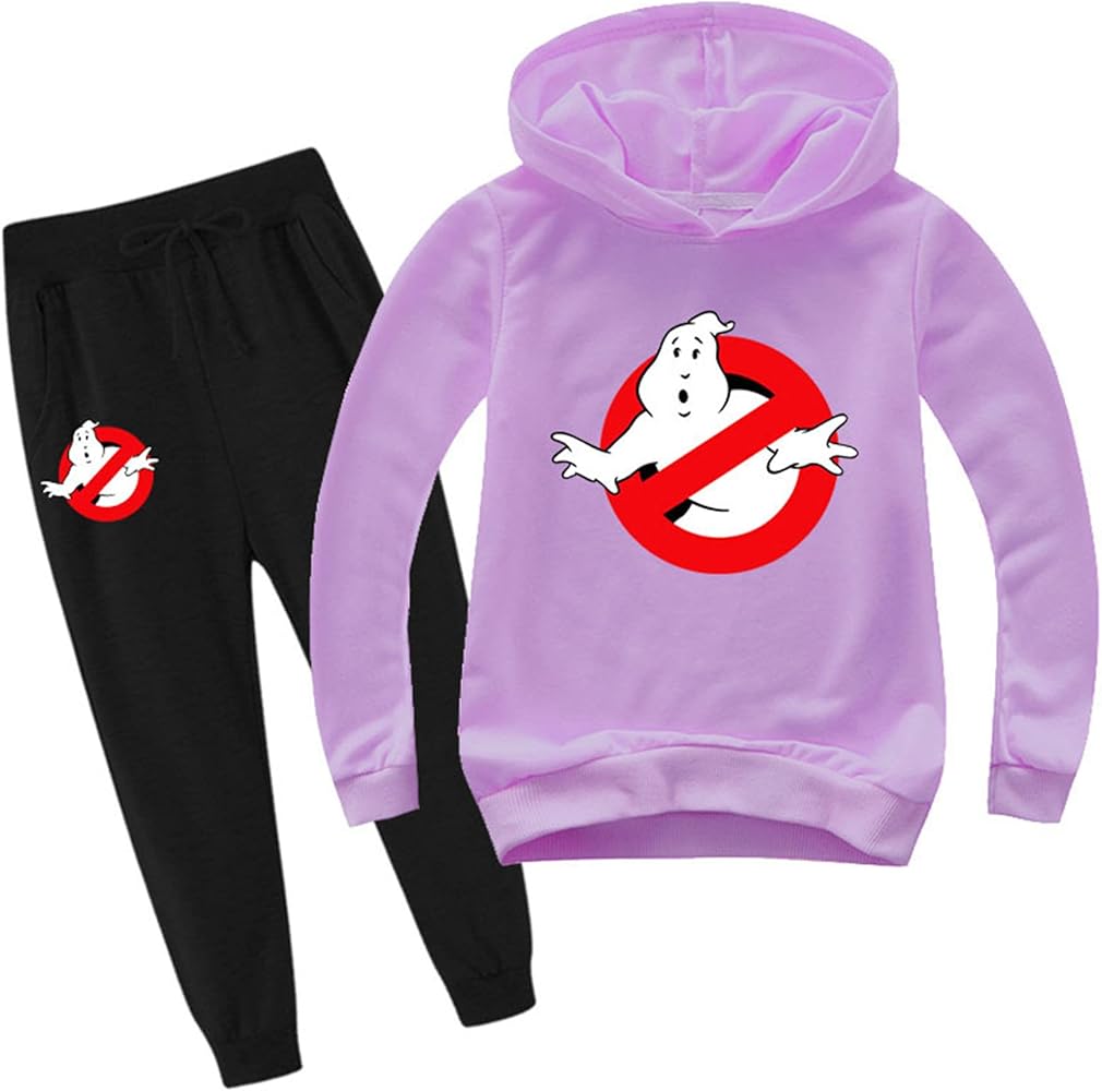 Little Boys Girls Ghostbusters Hoodie Pullover Sweatshirt and Jogger Pants Suit,Hooded Sweat Suit for Kids(2-14Y)