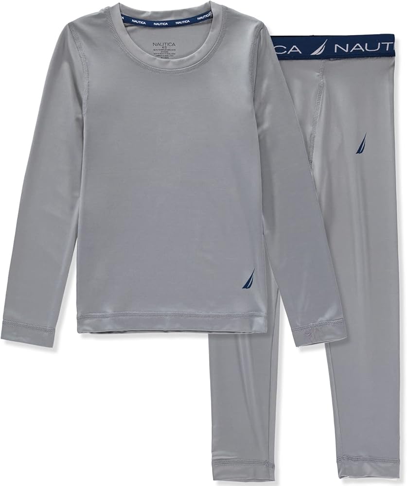 Nautica Boys Base Layer Top & Bottom Long Johns Thermal Underwear Set