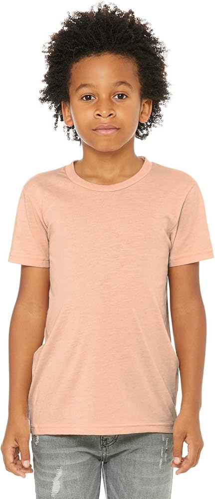 Bella Canvas Youth Triblend Short-Sleeve T-Shirt S Peach Triblend