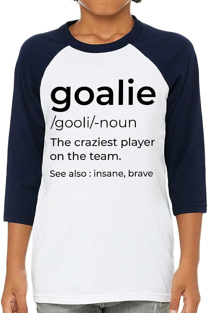 Goalie Definition Kids' Baseball T-Shirt - Boy Soccer Gift - Footballer Apparel