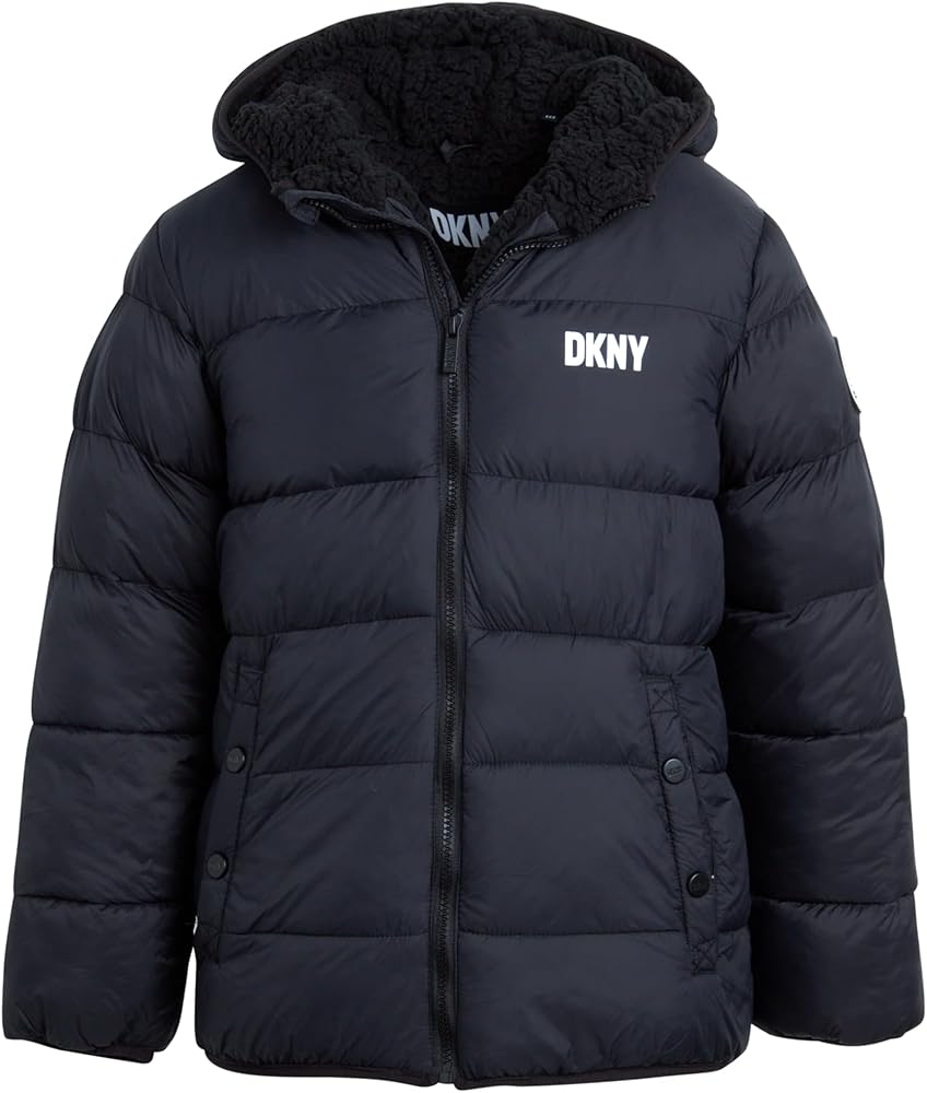 DKNY Boys' Winter Jacket - Heavyweight Sherpa Lined Bubble Puffer Coat - Casual Jacket for Boys (Size: 4-20)