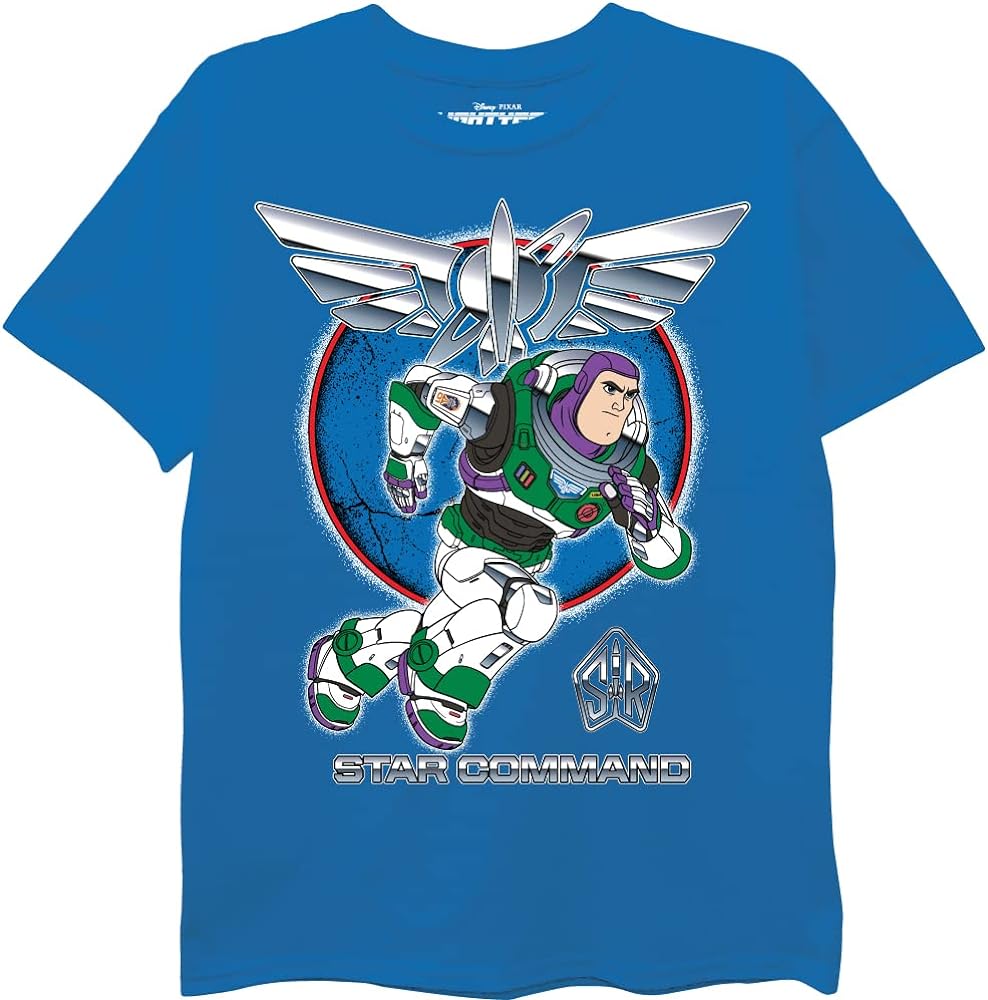 Disney Boys' Lightyear Buzz Star Command Short Sleeve Tee