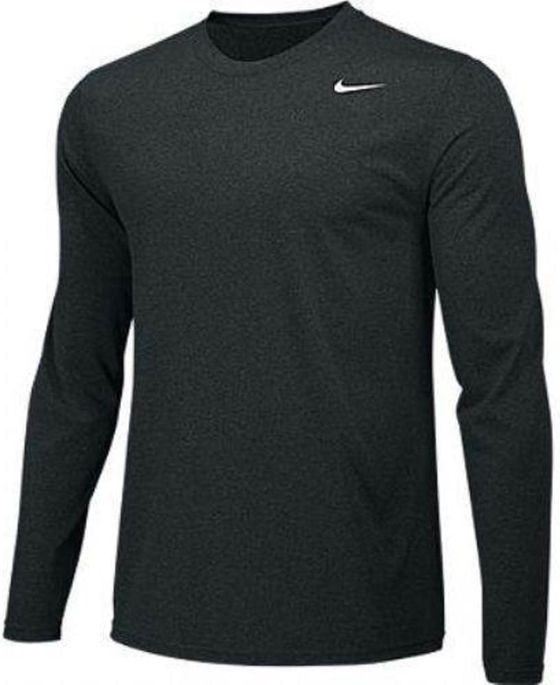 Nike Boys Legend Long Sleeve Athletic T-Shirt (Black, Youth Small)