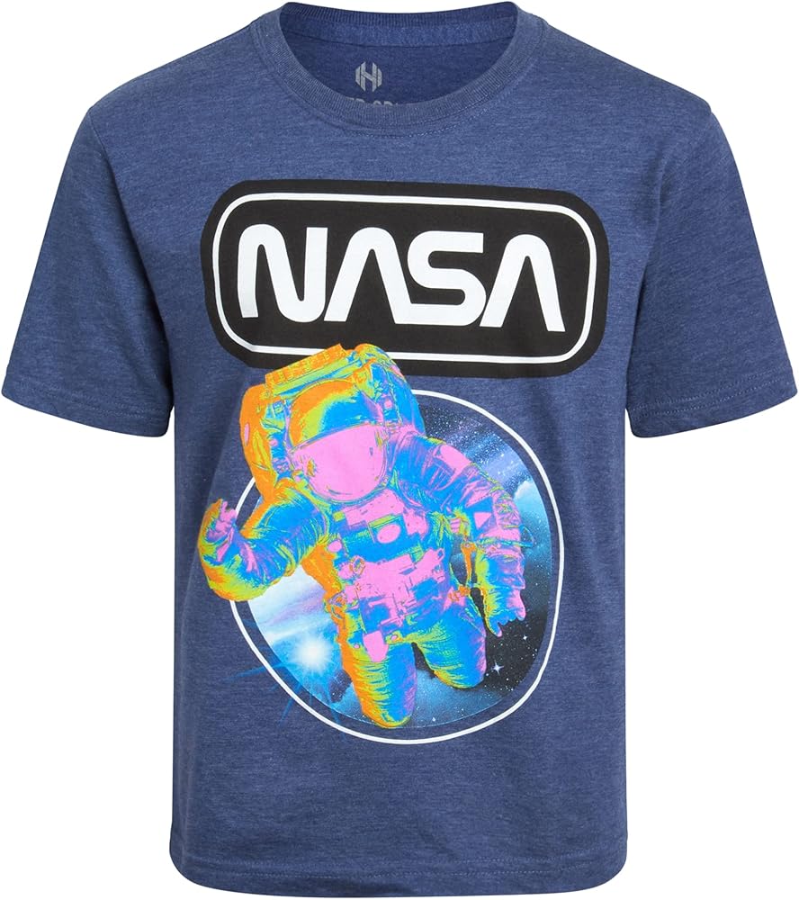 NASA Boys' T-Shirt – Unisex Graphic Tee – Kids Astronaut/Space T-Shirt (4-12)